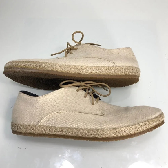 Patara Ivory Nomad Canvas Derby Casual Lace Up Shoe Men Size 8 - Picture 9 of 12